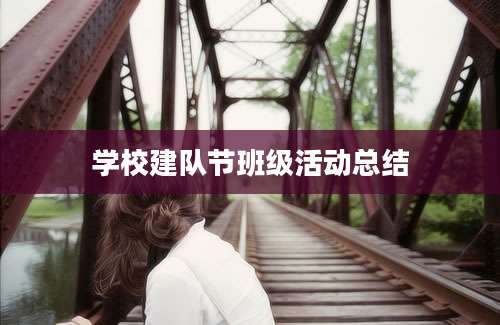 学校建队节班级活动总结