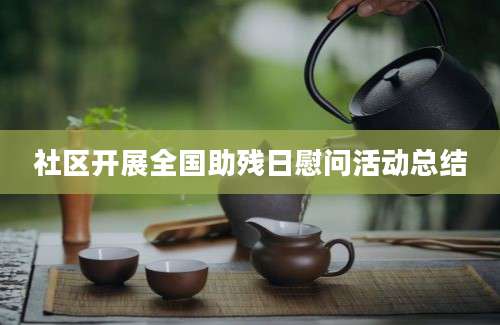 社区开展全国助残日慰问活动总结