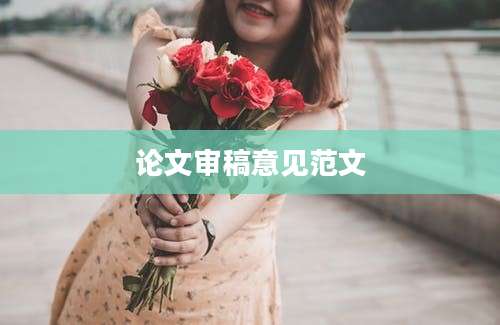 论文审稿意见范文
