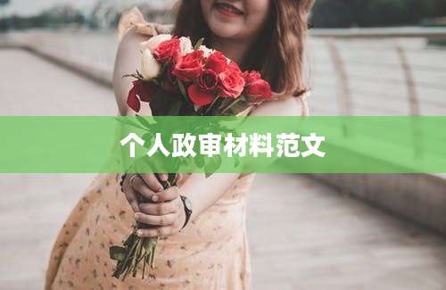 个人政审材料范文