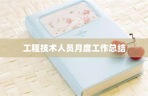 工程技术人员月度工作总结