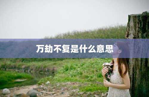 万劫不复是什么意思