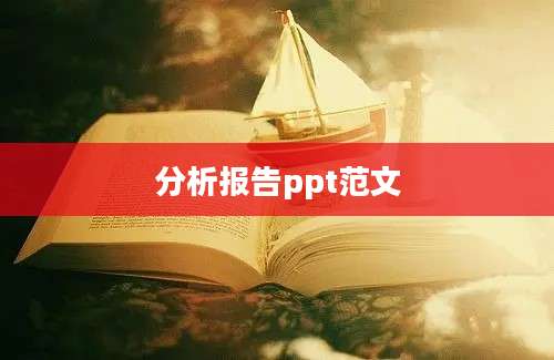 分析报告ppt范文