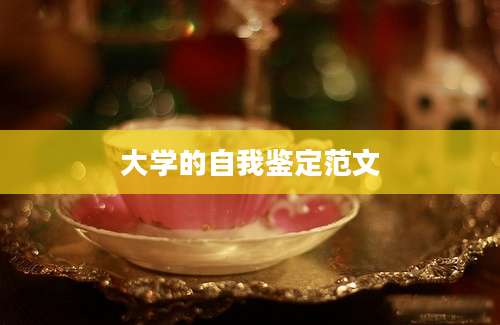 大学的自我鉴定范文