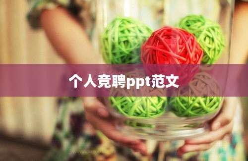 个人竞聘ppt范文