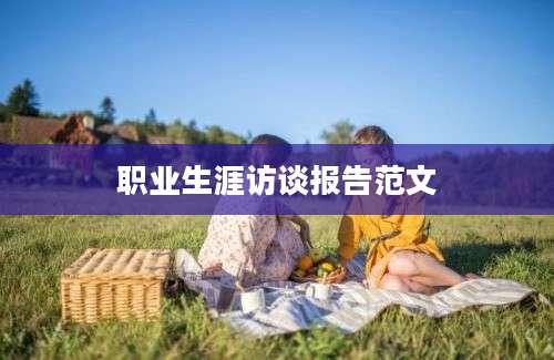 职业生涯访谈报告范文