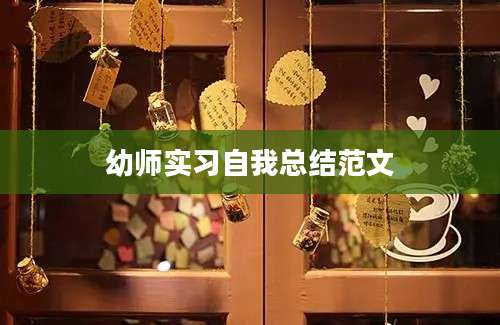 幼师实习自我总结范文