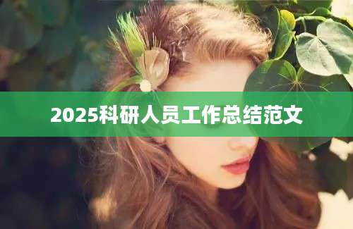 2025科研人员工作总结范文