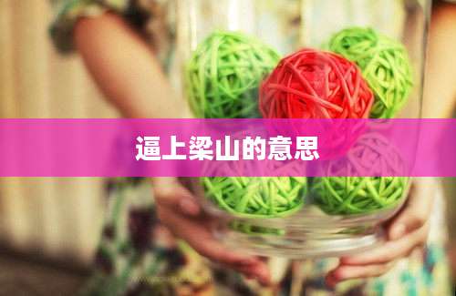 逼上梁山的意思