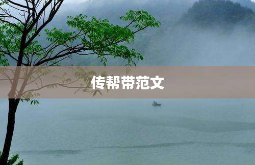 传帮带范文