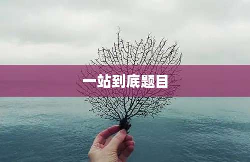 一站到底题目