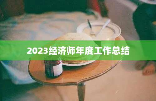 2023经济师年度工作总结