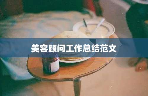 美容顾问工作总结范文