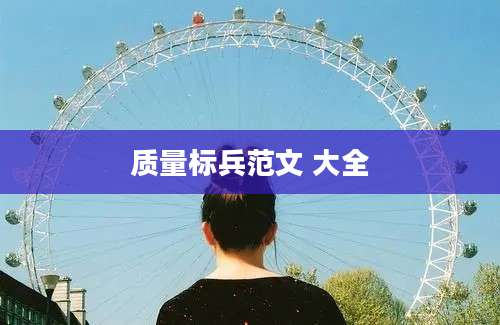 质量标兵范文 大全