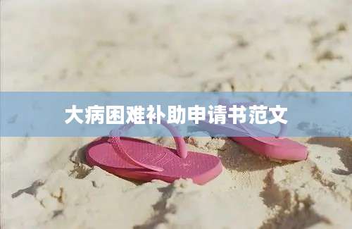 大病困难补助申请书范文