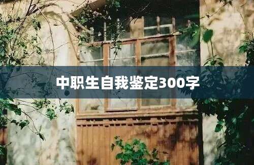 中职生自我鉴定300字