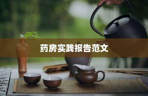 药房实践报告范文