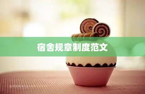宿舍规章制度范文