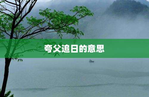 夸父追日的意思