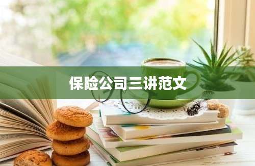 保险公司三讲范文