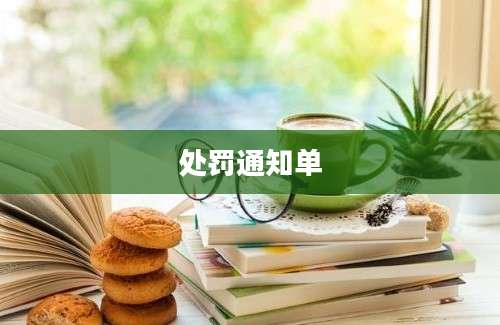处罚通知单