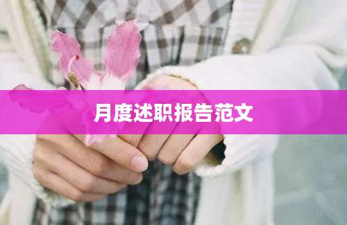 月度述职报告范文