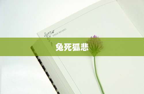 兔死狐悲