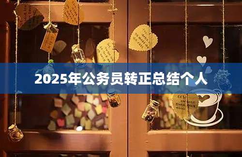2025年公务员转正总结个人