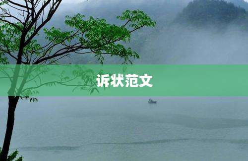 诉状范文