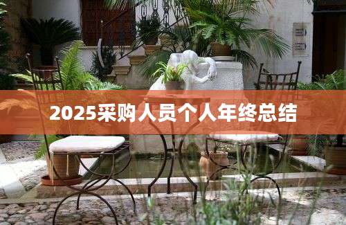 2025采购人员个人年终总结