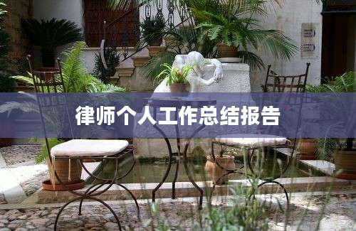 律师个人工作总结报告