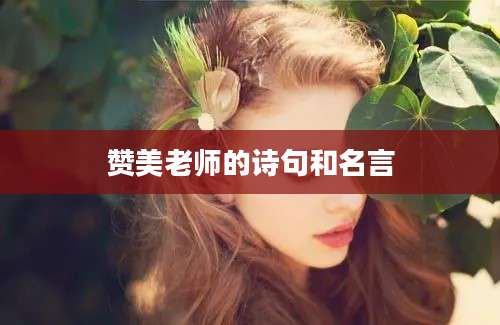 赞美老师的诗句和名言