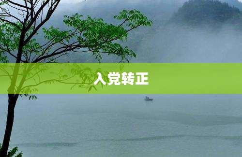 入党转正