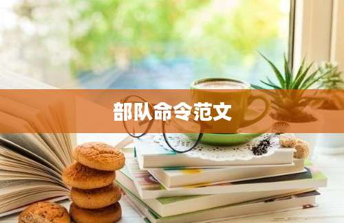 部队命令范文