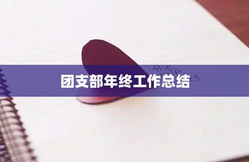团支部年终工作总结