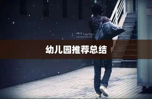 幼儿园推荐总结