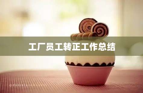 工厂员工转正工作总结