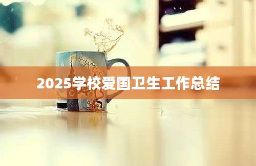 2025学校爱国卫生工作总结