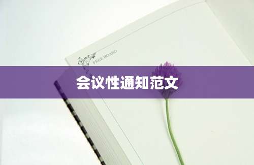 会议性通知范文