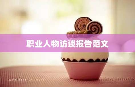 职业人物访谈报告范文