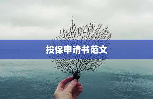 投保申请书范文