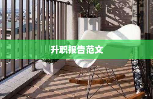 升职报告范文
