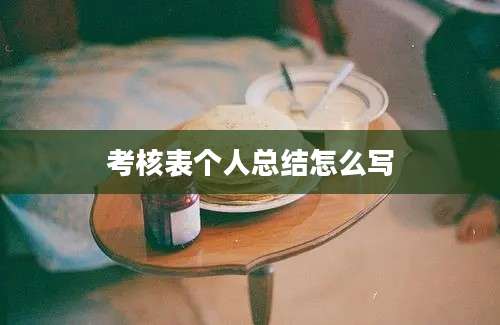 考核表个人总结怎么写