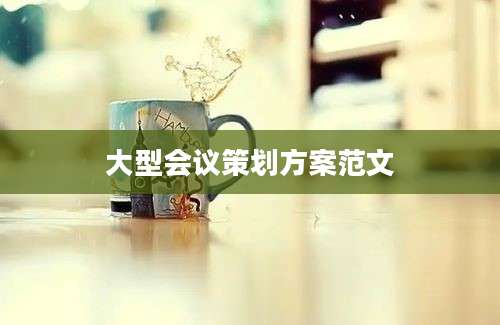 大型会议策划方案范文