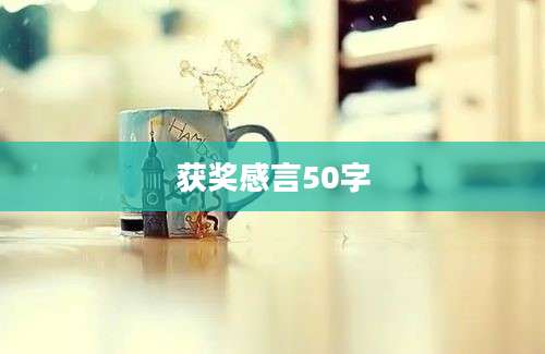 获奖感言50字