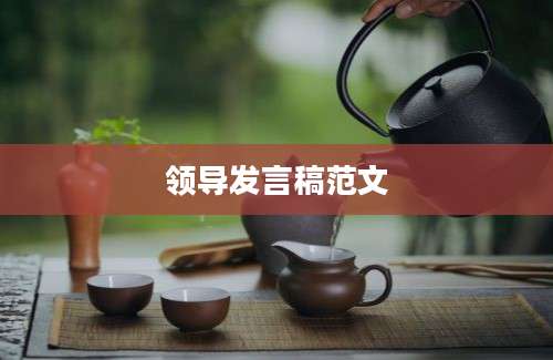 领导发言稿范文