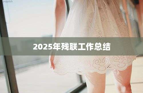 2025年残联工作总结