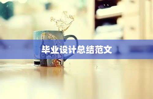 毕业设计总结范文
