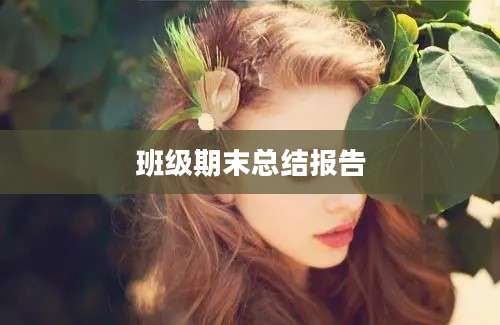 班级期末总结报告
