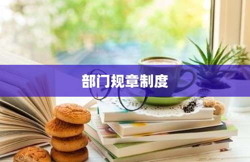 部门规章制度